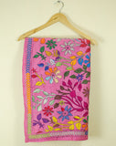 Multicolour Floral Pure Silk Dupatta