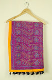 "All So Purple" Floral Kantha Work Pure Silk Dupatta
