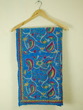 Pure Silk "Matsya" Sea Blue Dupatta