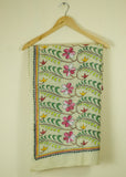 Multicoloured Floral Pure Silk Dupatta