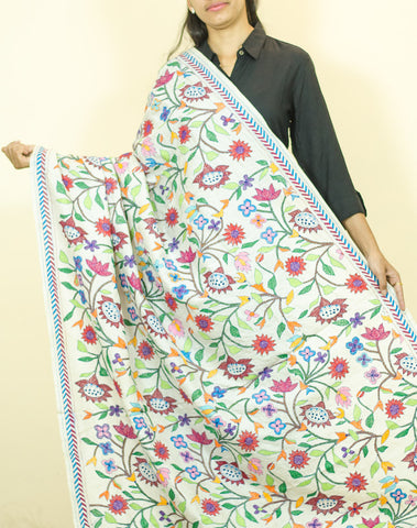 Pure Silk Floral Dupatta