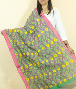 Yellow Buds Pure Cotton Dupatta