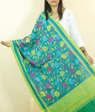 Multi Colour Floral Embroidered Puneri Cotton Dupatta