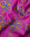 Floral Chess Board Silk Dupatta