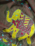 Puneri Cotton Gaja embroidered Dupatta