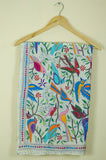 Bright Birds on Pure Silk Dupatta