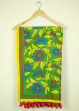 "Green Vibrance" Pure Silk Dupatta