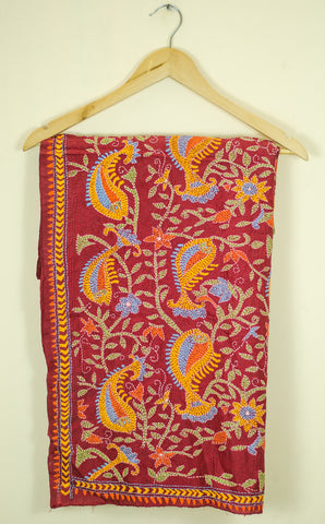 "Matsya" Pure Silk Embroidered Dupatta
