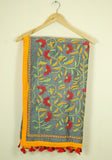 Palaash Flowers Embroidered Pure Silk Dupatta