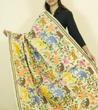 The Wild on Pure Silk Dupatta