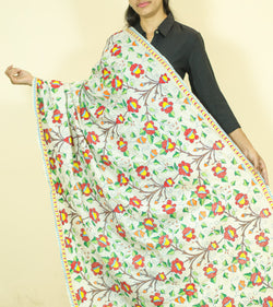 Floral Pure Silk Dupatta