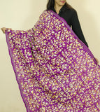 "The Birds of Today" Pure Silk Dupatta