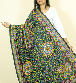 Pure silk kantha work Dupatta