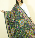 Pure silk kantha work Dupatta