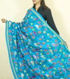 Pure Silk Floral Bird Fusion dupatta