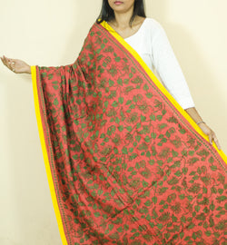 Pink Green Fusion Pure Silk Dupatta