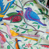 Bright Birds on Pure Silk Dupatta