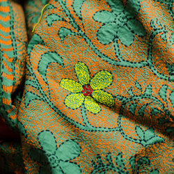 Multi Colour Flowers Embroidered Dupatta