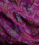 "All So Purple" Floral Kantha Work Pure Silk Dupatta