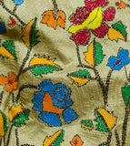 Pure Sillk FLoral Work Dupatta